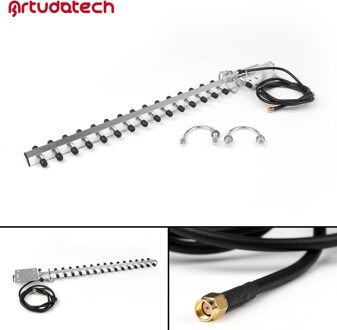 Artudatech RP SMA 2.4GHz Yagi rp-sma 2 4 25dbi Draadloze WLAN WiFi-Antenne Voor Modem PCI Card router