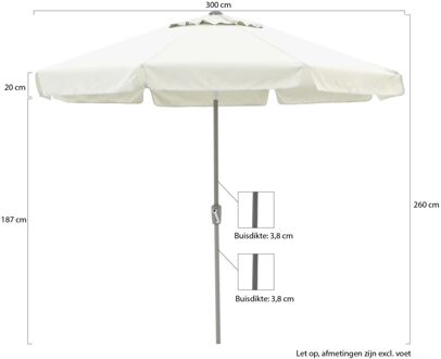 Aruba parasol ø 300cm - Laagste prijsgarantie! Grijs