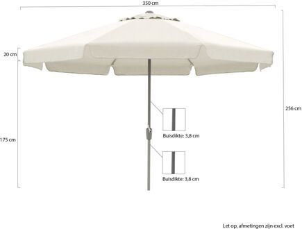 Aruba parasol ø 350cm - Laagste prijsgarantie! Grijs
