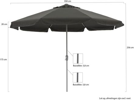 Aruba parasol ø 350cm - Laagste prijsgarantie! Zwart