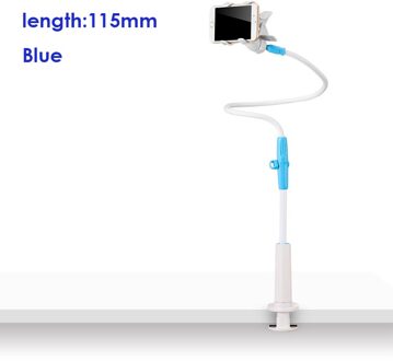 Arvin Flexibel Lange Arm Mobiele Telefoon Houder Voor iPhone 8 X XR Roterende Flexibele Desktop Bed Lui Beugel Mobiele Telefoon Ondersteuning stand blauw 115mm