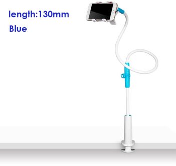 Arvin Flexibel Lange Arm Mobiele Telefoon Houder Voor iPhone 8 X XR Roterende Flexibele Desktop Bed Lui Beugel Mobiele Telefoon Ondersteuning stand blauw 130mm