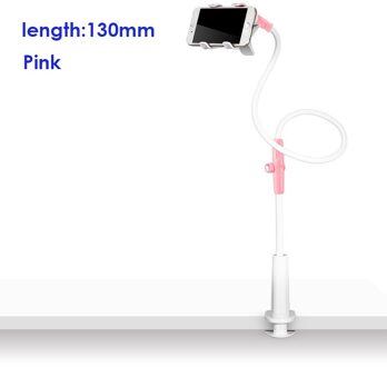 Arvin Flexibel Lange Arm Mobiele Telefoon Houder Voor iPhone 8 X XR Roterende Flexibele Desktop Bed Lui Beugel Mobiele Telefoon Ondersteuning stand roze 130mm