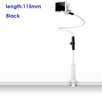 Arvin Flexibel Lange Arm Mobiele Telefoon Houder Voor iPhone 8 X XR Roterende Flexibele Desktop Bed Lui Beugel Mobiele Telefoon Ondersteuning stand zwart 115mm