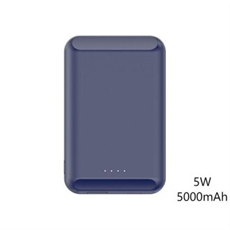 Arvin15W Magnetische Charger Power Bank Voor Magsafe Iphone12pro Max Mini Draadloze Opladen Pd Powerbank 5000Mah Mobilephone Batterij blauw 5W