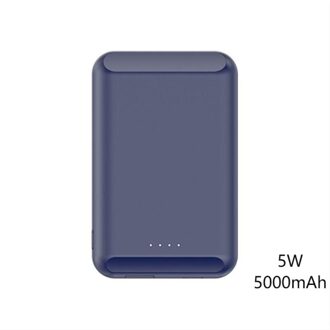 Arvin15W Magnetische Charger Power Bank Voor Magsafe Iphone12pro Max Mini Draadloze Opladen Pd Powerbank 5000Mah Mobilephone Batterij blauw 5W