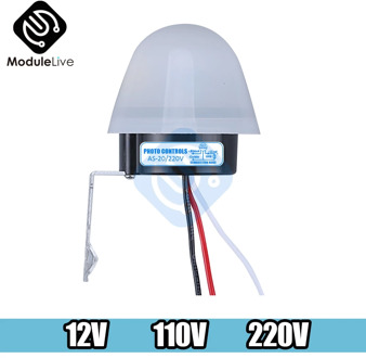 AS-20 DC 12V AC 110V 220V 10A Waterproof Sensitive Auto Photo Switch On/Off Photocell Street Light Switch Sensor Switch Tools