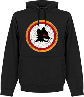 AS Roma Vintage Logo Hooded Sweater - S