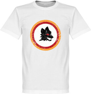 AS Roma Vintage Logo T-Shirt - L