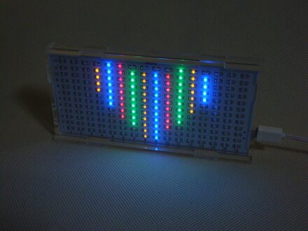 AS1216 Crystal Castle Led Muziek Spectrum Scherm Enkele Chip Microcomputer Diy Elektronische Productie Licht Cube Kit met schelp kit