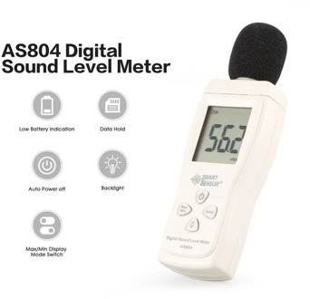 AS804 Digital Sound Level Meter Decibel 30d-130dBA Diagnostic-tool Monitoring Tester Noise DB Detector Analyzer
