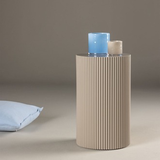 Asa houten bijzettafel beige - Ø 31 cm