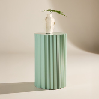 Asa houten bijzettafel lichtgroen - Ø 31 cm