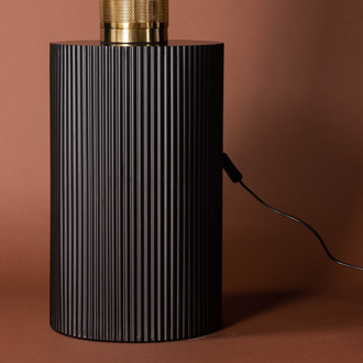 Asa houten bijzettafel zwart - Ø 31 cm