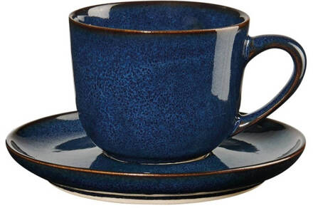 ASA Selection Espressokopje En Schotel Saisons Midnight Blue 90 Ml Blauw