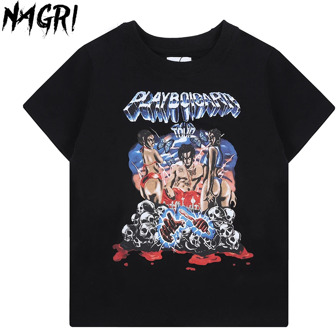 Asap Playboi Carti Tour Vintage T Shirts for Boys Short Sleeve Crewneck Hip-Hop Graphic Tee White Black Summer Children Clothing