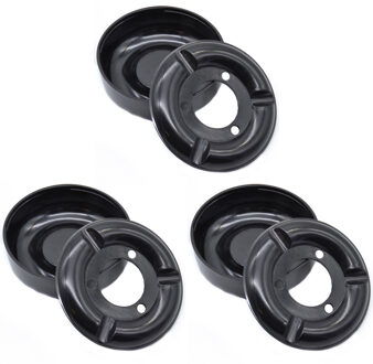 Asbak - 3x - zwart - melamine - D11,5 x H5 cm - terras asbak