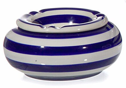 Asbak blauw/wit gestreept 10 cm - Action products