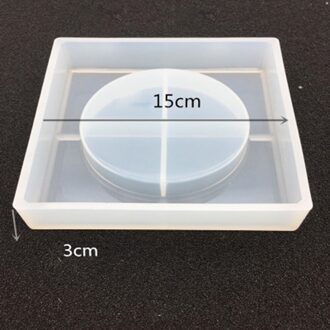 Asbak Epoxyhars Mallen Vierkante Vorm Ronde Center Silicone Mold Casting Mold Voor Diy Asbak Pot Hars Kunst