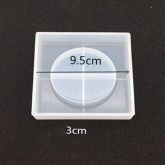 Asbak Epoxyhars Mallen Vierkante Vorm Ronde Center Silicone Mold Casting Mold Voor Diy Asbak Pot Hars Kunst