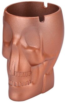 Asbak Vlamvertragende Asbak Aluminiumlegering Schedel Desktop Asbak Grappige Asbak Thuis Asbak roos goud