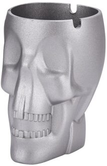 Asbak Vlamvertragende Asbak Aluminiumlegering Schedel Desktop Asbak Grappige Asbak Thuis Asbak zilver
