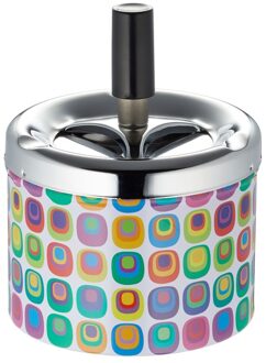 Asbakken met retroprint en draaimechanisme - Asbakken Multikleur