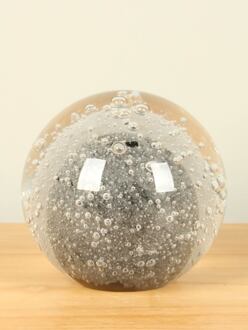 Asbestemming kristallen bol grijs, 12 cm