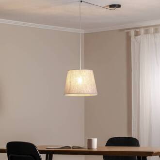 Ascot hanglamp, Ø 38 cm, grijs, stof, gedecentraliseerd grijs, zwart