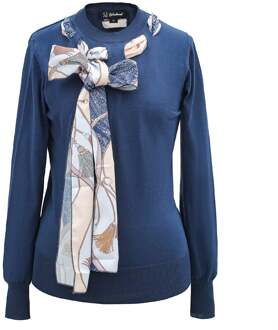 Ascot-tie jumper Blauw - S