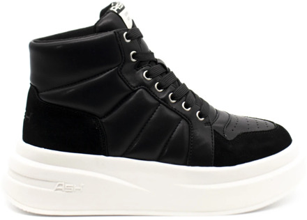 Ash Gewatteerde Leren Platform Sneakers ASH , Black , Dames - 40 Eu,39 EU