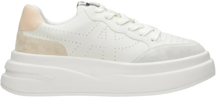 Ash Witte Leren Platform Sneakers ASH , White , Dames - 40 EU