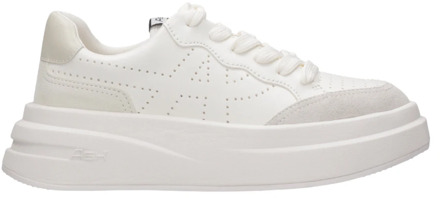 Ash Witte Leren Sneakers met Logo ASH , White , Dames - 37 Eu,38 Eu,39 Eu,36 EU