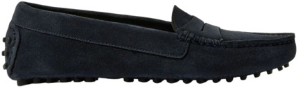 Ashley Suede Loafers - Handgemaakte Italiaanse rijdschoenen Scarosso , Blue , Dames - 37 Eu,35 Eu,36 Eu,39 Eu,39 1/2 Eu,37 1/2 Eu,40 Eu,42 Eu,38 1/2 Eu,41 Eu,38 EU