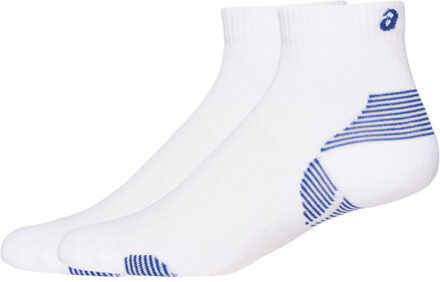 ASICS 2-Pack Cushion Run Quarter Sokken wit - 39-42