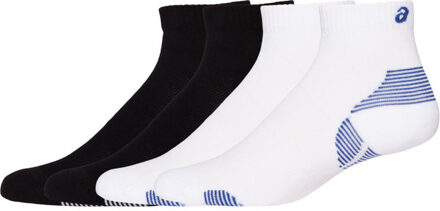 ASICS 2-Pack Cushion Run Quarter Sokken zwart/wit - 47-49