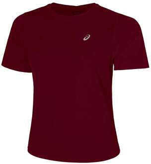 ASICS Core Hardloopshirt Dames-donkerrood - S