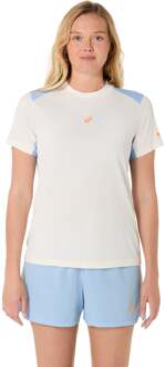 ASICS Core T-shirt Dames-Crème,Blauw-grijs - M