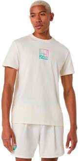 ASICS Court Core Graphic T-shirt Heren-crème, veelkleurig - S,M,L,XL,XXL