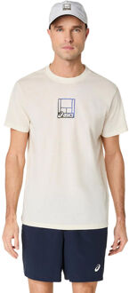 ASICS Court Core Graphic T-shirt Heren-crème - XXL