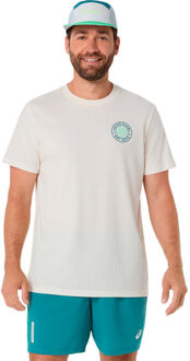ASICS Court Graphic T-shirt Heren crème - S,M,L,XL,XXL