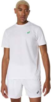 ASICS Court Graphic T-shirt Heren-Wit - L