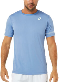 ASICS Court Men SS Tee - Tennis T-Shirt Heren Lichtblauw - XL