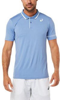 ASICS Court Polo Shirt - Heren Polo Blauw Lichtblauw