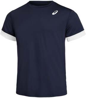 ASICS Court Shortsleeve Tee T-shirt Heren donkerblauw - XL