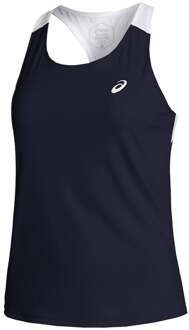 ASICS Court Tank Tennistop Dames donkerblauw - wit - M