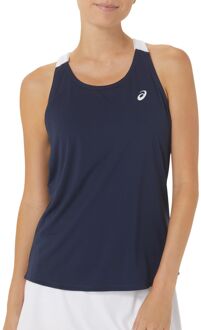 ASICS Court Tank Tennistop Dames donkerblauw - wit - S