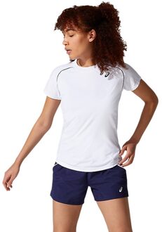 ASICS Court Womens Piping Short Sleeve - Wit - Dames - maat  M