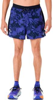 ASICS Fujitrail AOP 5in Hardloopshorts Heren-donkerblauw, blauw - M