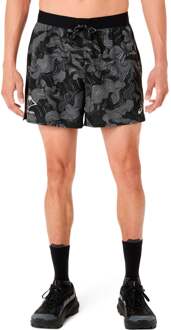 ASICS Fujitrail AOP 5in Hardloopshorts Heren-zwart, grijs - XL